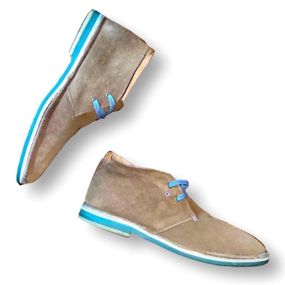 👞 TED BAKER London Abdon 2‎ Soft Blue Suede Ankle Boots | Size 10